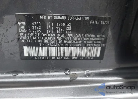 2022 Subaru Impreza Premium 5-Door z USA, uszkodzony, nr VIN 4S3GTAD63N3703009